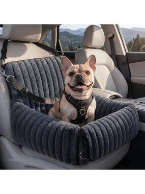 Cozy Dog Car Seat for Small/Medium Dogs, Washable Cover, Travel Bed & Safety